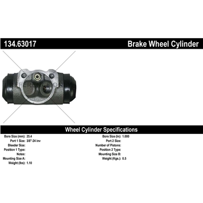 Front Right Wheel Cylinder by CENTRIC PARTS - 134.63017 pa1