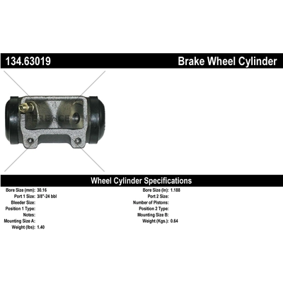 Front Right Wheel Cylinder by CENTRIC PARTS - 134.63019 pa1