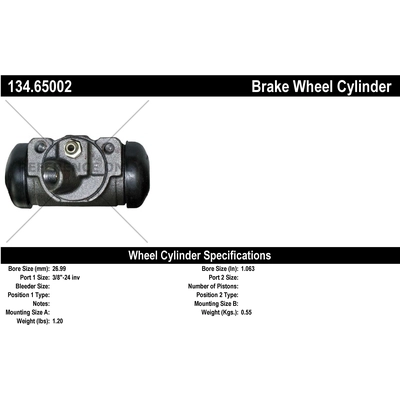 Front Right Wheel Cylinder by CENTRIC PARTS - 134.65002 pa2