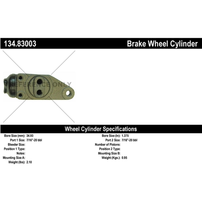 Front Right Wheel Cylinder by CENTRIC PARTS - 134.83003 pa2