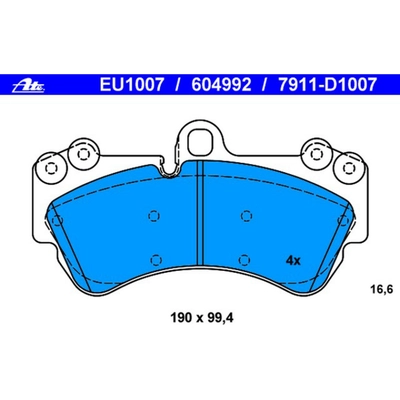Front Semi Metallic Pads by ATE - 604992 pa1