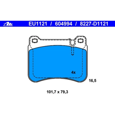 Front Semi Metallic Pads by ATE - 604994 pa1