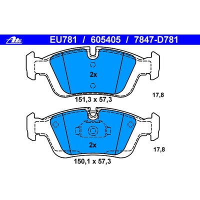 Front Semi Metallic Pads by ATE - 605405 pa3
