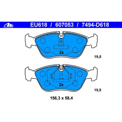 Front Semi Metallic Pads by ATE - 607053 pa2