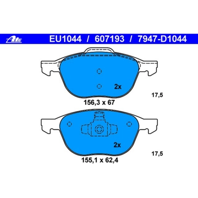 Front Semi Metallic Pads by ATE - 607193 pa2