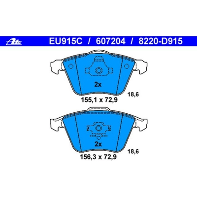 Front Semi Metallic Pads by ATE - 607204 pa2
