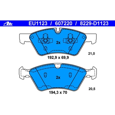 Front Semi Metallic Pads by ATE - 607220 pa2
