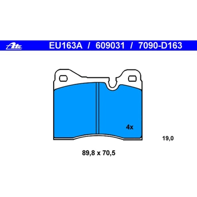Front Semi Metallic Pads by ATE - 609031 pa3
