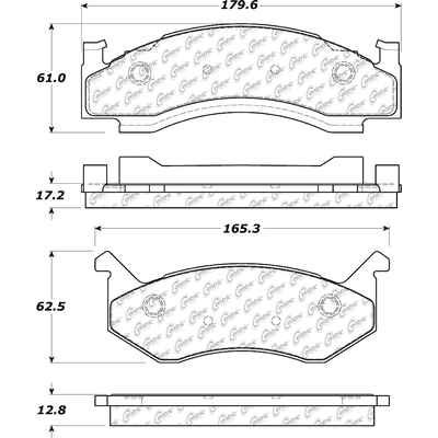 Front Semi Metallic Pads by CENTRIC PARTS - 102.01230 pa1