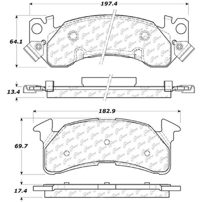 Front Semi Metallic Pads by CENTRIC PARTS - 102.01530 pa12