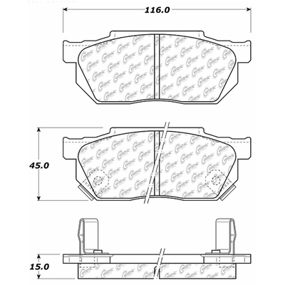 Plaquettes avant semi-métallique de CENTRIC PARTS - 102.02560 pa4