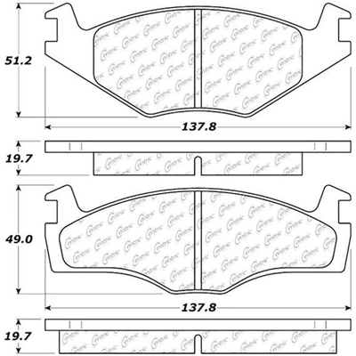 Front Semi Metallic Pads by CENTRIC PARTS - 102.02800 pa8