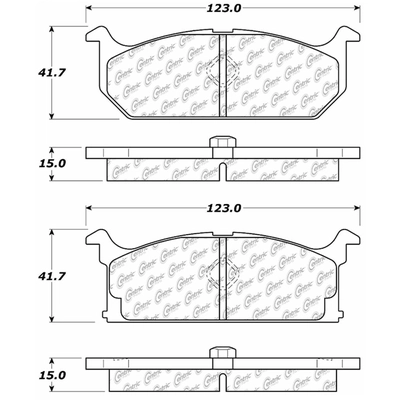 Front Semi Metallic Pads by CENTRIC PARTS - 102.02960 pa3