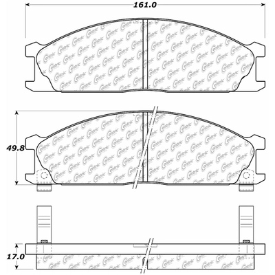 Front Semi Metallic Pads by CENTRIC PARTS - 102.03330 pa6