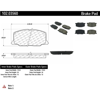 Front Semi Metallic Pads by CENTRIC PARTS - 102.03560 pa5