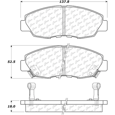 Front Semi Metallic Pads by CENTRIC PARTS - 102.04650 pa6