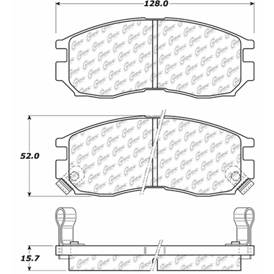 Front Semi Metallic Pads by CENTRIC PARTS - 102.04840 pa6