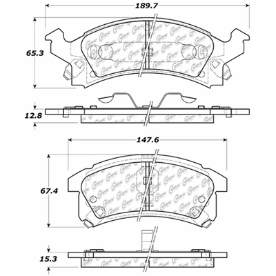 Plaquettes avant semi-métallique by CENTRIC PARTS - 102.05060 pa5