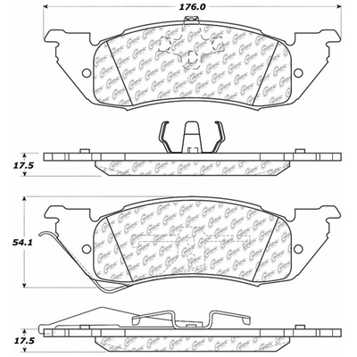 Plaquettes avant semi-métallique par CENTRIC PARTS - 102.05290 pa4