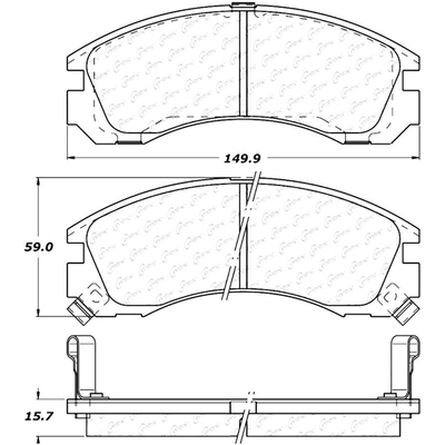 Front Semi Metallic Pads by CENTRIC PARTS - 102.05300 pa7