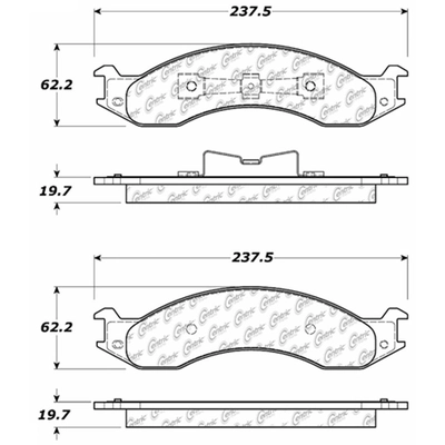 Front Semi Metallic Pads by CENTRIC PARTS - 102.05570 pa1