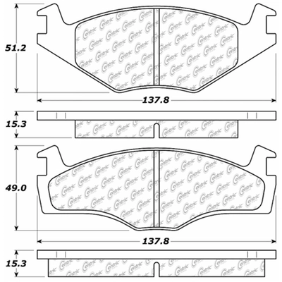 Front Semi Metallic Pads by CENTRIC PARTS - 102.05690 pa6