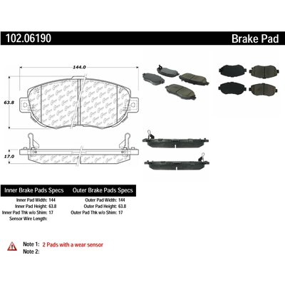 Front Semi Metallic Pads by CENTRIC PARTS - 102.06190 pa6