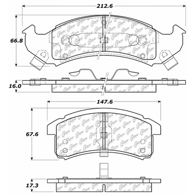 Plaquettes avant semi-métallique by CENTRIC PARTS - 102.06230 pa4