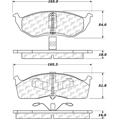 Plaquettes avant semi-métallique by CENTRIC PARTS - 102.06420 pa1