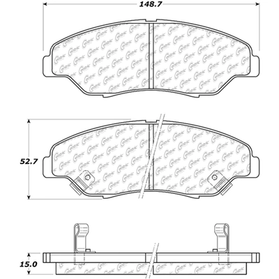 Front Semi Metallic Pads by CENTRIC PARTS - 102.07740 pa5