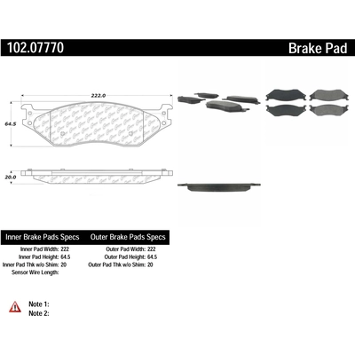 Front Semi Metallic Pads by CENTRIC PARTS - 102.07770 pa4