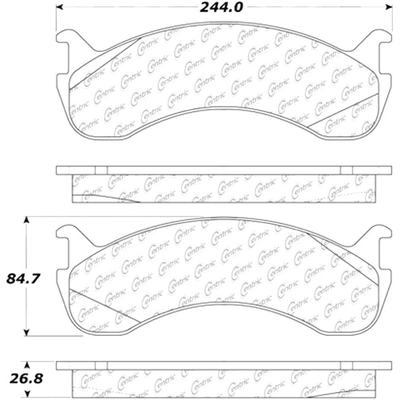 Plaquettes avant semi-métallique by CENTRIC PARTS - 102.07861 pa8