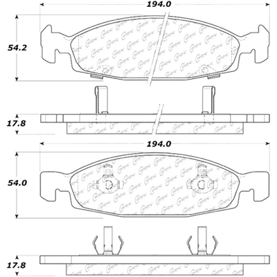 Front Semi Metallic Pads by CENTRIC PARTS - 102.07900 pa6