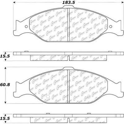 Front Semi Metallic Pads by CENTRIC PARTS - 102.08040 pa1