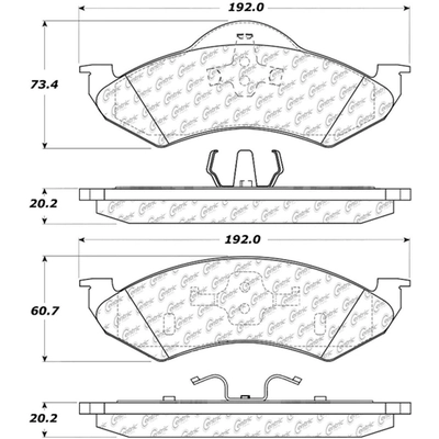 Front Semi Metallic Pads by CENTRIC PARTS - 102.08200 pa7