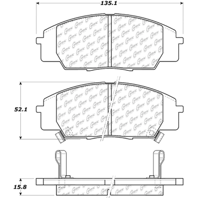 Front Semi Metallic Pads by CENTRIC PARTS - 102.08290 pa5