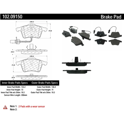 Front Semi Metallic Pads by CENTRIC PARTS - 102.09150 pa4