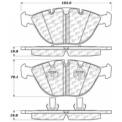 Front Semi Metallic Pads by CENTRIC PARTS - 102.09200 pa1
