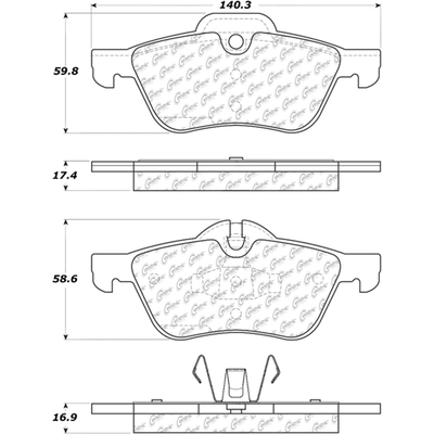 Front Semi Metallic Pads by CENTRIC PARTS - 102.09390 pa4