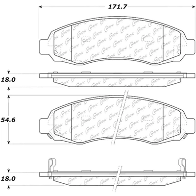 Front Semi Metallic Pads by CENTRIC PARTS - 102.09620 pa9