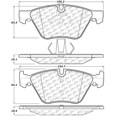 Front Semi Metallic Pads by CENTRIC PARTS - 102.10610 pa2