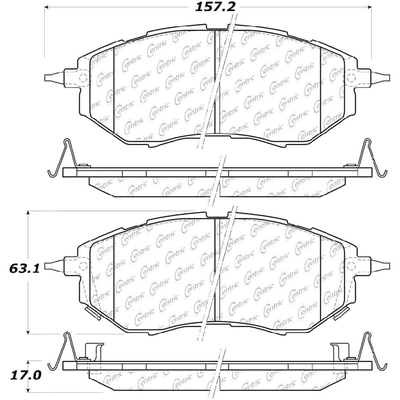 Plaquettes avant semi-métallique de CENTRIC PARTS - 102.10780 pa7