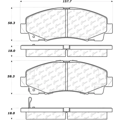 Plaquettes avant semi-métallique de CENTRIC PARTS - 102.11020 pa7