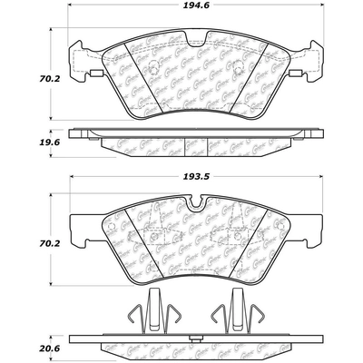 Plaquettes avant semi-métallique by CENTRIC PARTS - 102.11230 pa4