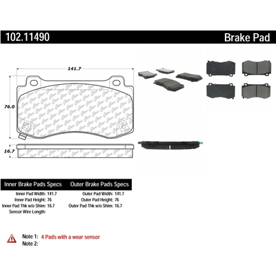 Front Semi Metallic Pads by CENTRIC PARTS - 102.11490 pa4