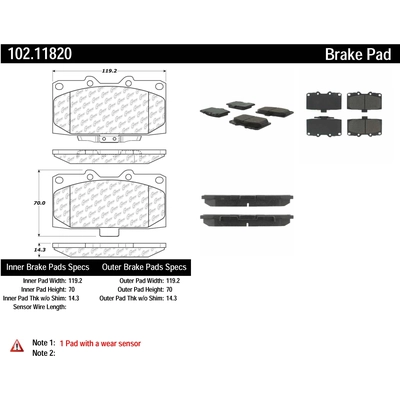 Front Semi Metallic Pads by CENTRIC PARTS - 102.11820 pa5