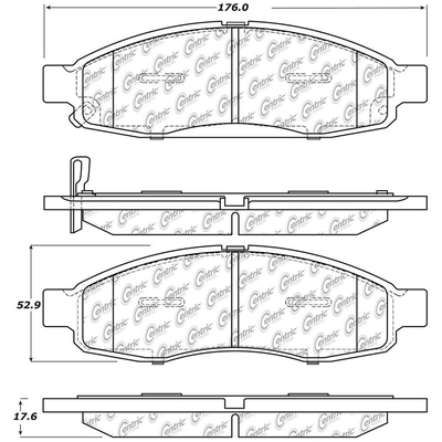 Plaquettes avant semi-m�tallique by CENTRIC PARTS - 102.11830 pa7