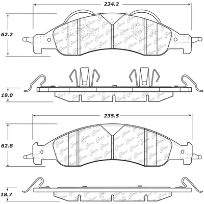 Plaquettes avant semi-métallique by CENTRIC PARTS - 102.12780 pa7