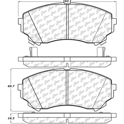 Front Semi Metallic Pads by CENTRIC PARTS - 102.13310 pa2