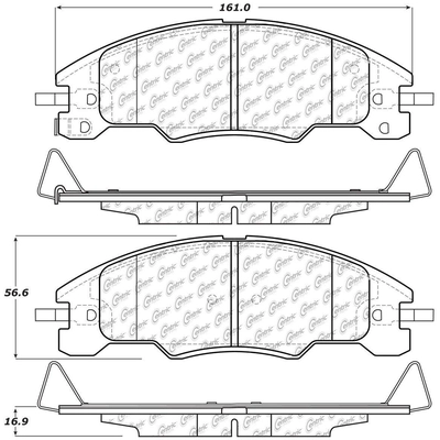 Front Semi Metallic Pads by CENTRIC PARTS - 102.13390 pa6